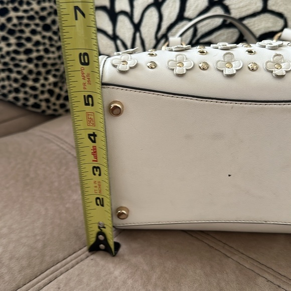 Coach Cream Floral Studded Satchel - Picture 9 of 9